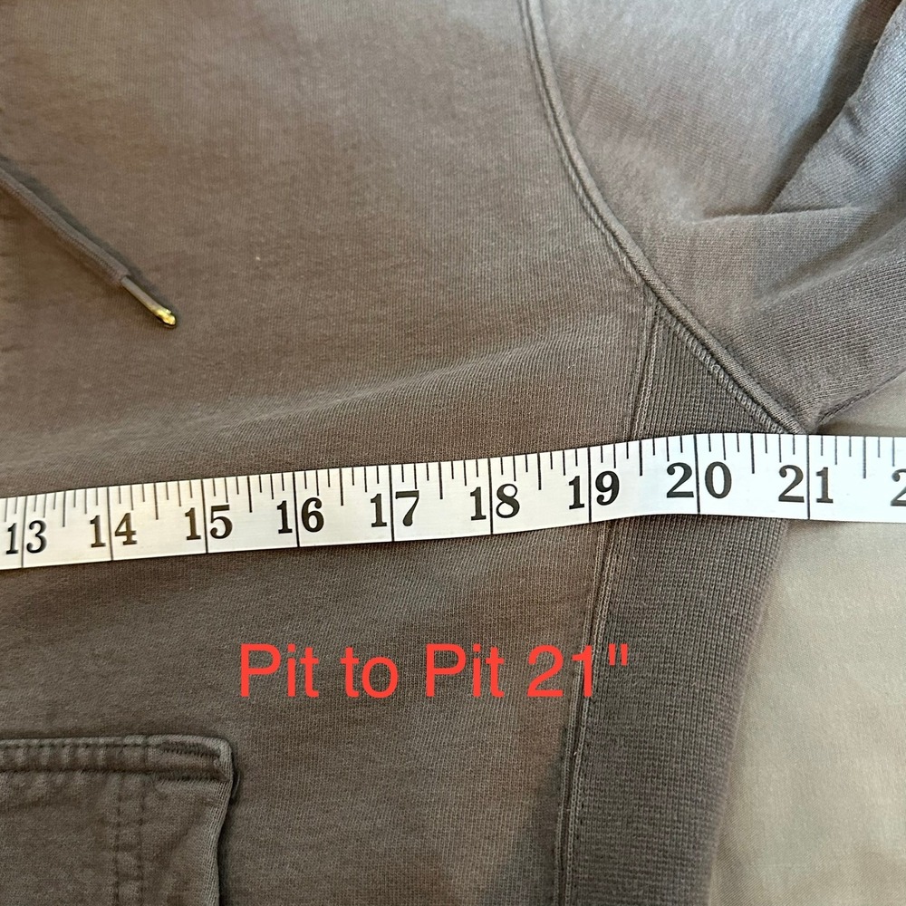 American Giant Zip Hoodie Mens Small Gray Made in USA Rare Graphic Elbow Patch‎ - Picture 12 of 15